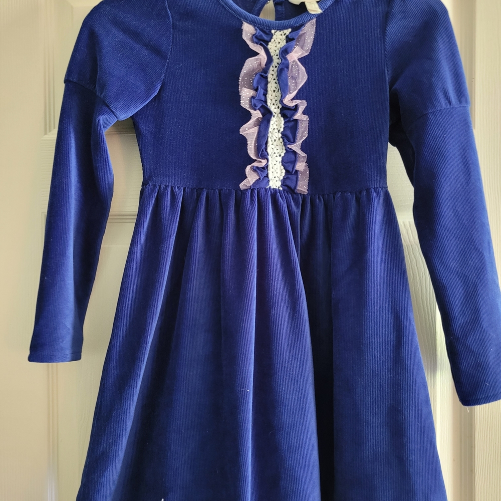 Matilda Jane Blue A-Line Casual Dress with Long Sleeves
